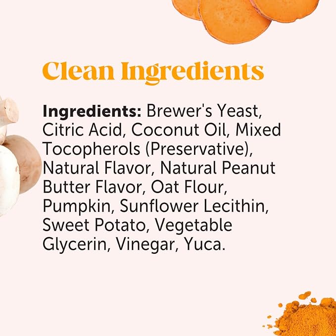 Pet Honesty Allergy Itch Relief for Dogs - Dog Allergy Support Immunity Supplement - Dog Allergy Chews, Probiotics for Dogs, Seasonal Allergies, Skin and Coat Supplement - Peanut Butter (90ct)