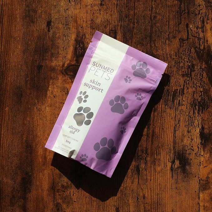 Skin Support Dog Allergy Relief Chews with Nettle, Quercetin & Green-Lipped Mussel - Natural Seasonal Dog Allergy Chews to Soothe Skin & Support Health, 40 Count