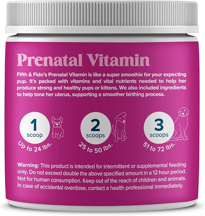 Dog Prenatal Vitamins - Prenatal Vitamins for Dogs - Prenatal Kit for Pregnant Dogs with Iron, D3 and Folic Acid - Prenatal Dog Vitamins to Enhance Recovery and Milk Production for Nursing Puppies