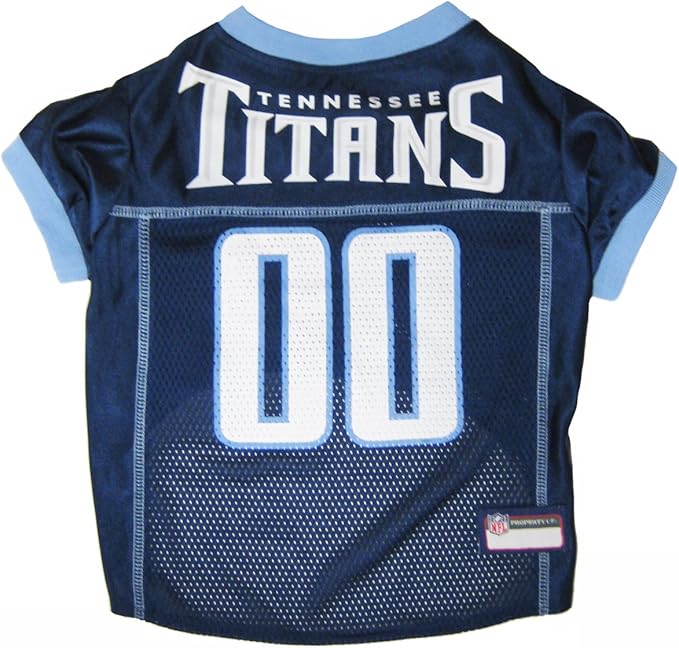 NFL Tennessee Titans Dog Jersey, Size: Large. Best Football Jersey Costume for Dogs & Cats. Licensed Jersey Shirt