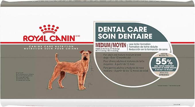 Royal Canin Medium Dog Dental Care Dry Dog Food, 28 lb bag