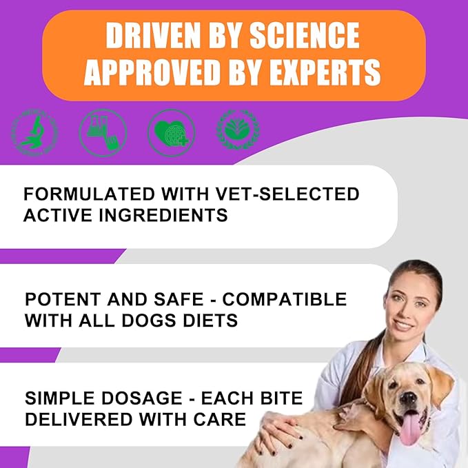 Probiotics for Dogs,Dog Probiotics and Digestive Enzymes,Health and Immune Support. Relieves Constipation, Bad Breath, Flatulence and Upset Stomach. Veterinarian Developed,120 Chews, Duck Flavor.