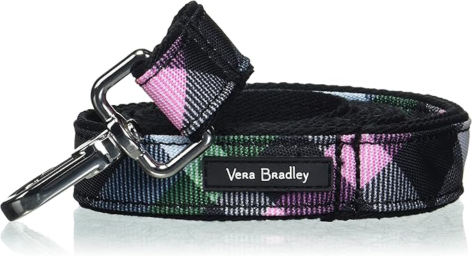 Vera Bradley Women's Recycled Lighten Up Water-repellent Pet Leash, Ribbons Plaid, Small