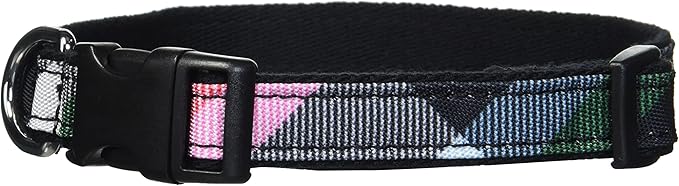Vera Bradley Women's Recycled Lighten Up Water-repellent Adjustable Pet Collar, Ribbons Plaid, Medium