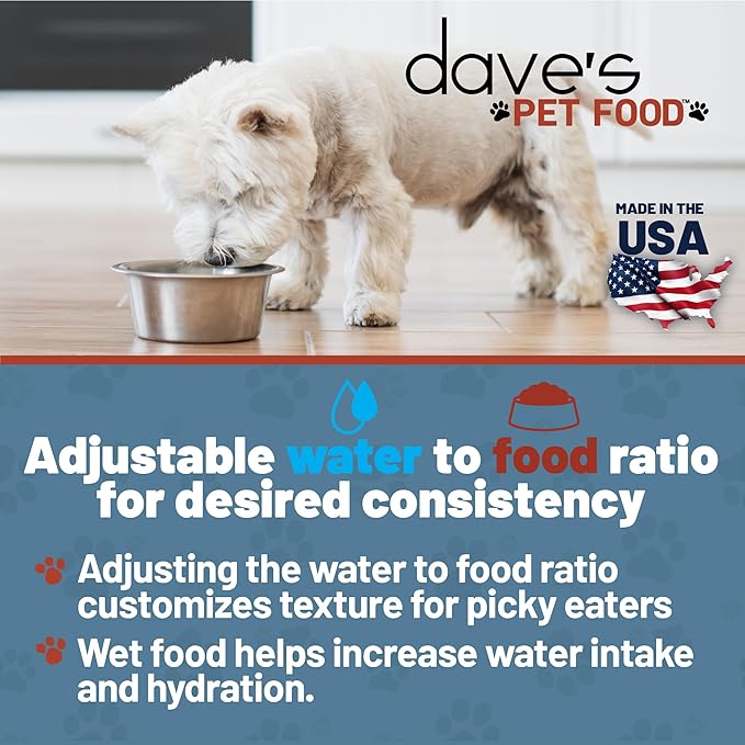 Dave's Pet Food Kidney Support for Dogs with Renal Support (Chicken Formula Crumble) Non-Prescription Low Phosphorus Restricted Diet Dog Food, Added Vitamins Minerals Taurine, Vet Formulated, 10 lb