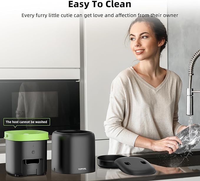 Automatic Cat Feeder WiFi - Easy to Clean 2L/4L WiFi Automatic Cat Feeder for Remote Feeding, Cat Food Dispenser with Lock Feature and Suitable Portion Size, Only 2.4GHz