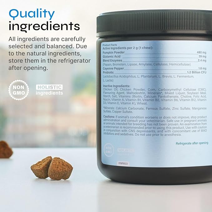 Probiotics for Dogs - Dog Probiotics for Digestive Health - Probiotic Chews for Dogs with Digestive Enzymes - Dog Gut Health Probiotics - Pet Probiotics for Dogs Gut Health Digestive