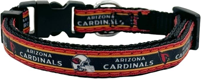 NFL CAT Collar Arizona Cardinals Satin Cat Collar Football Team Collar for Dogs & Cats. A Shiny & Colorful Cat Collar with Ringing Bell Pendant