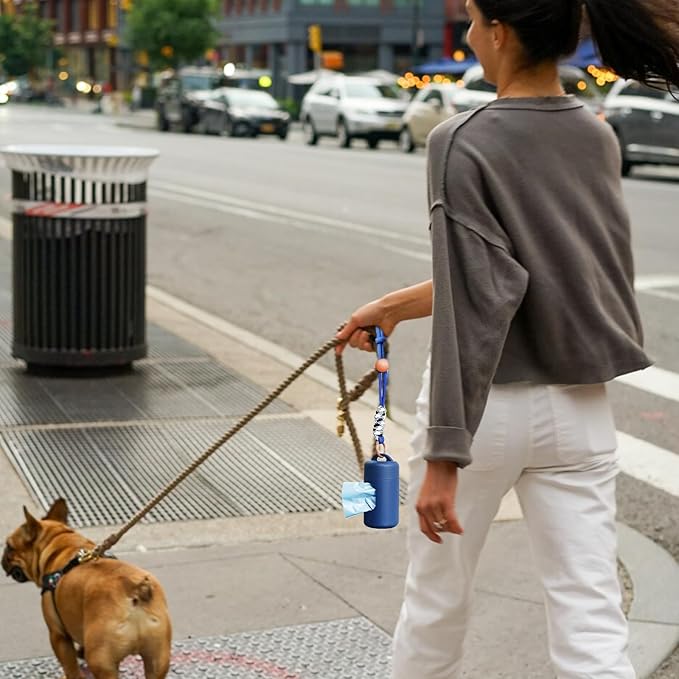 A&H ZIER Poop Bags Holder with Portable Colorful Lanyard, Soft-touch Dog Poop Bags Dispenser Dog Waste Bags, Compatible with any Dog Walking Accessories