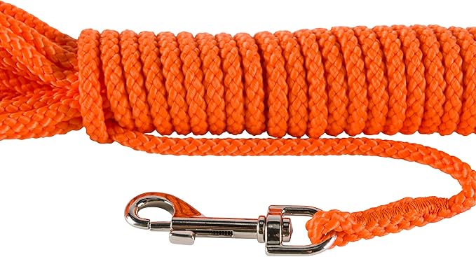 Browning 30ft Braided Check Cord, Dog Training Leash, Weather Resistant & Floats in Water, Blaze