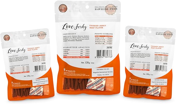 Rena's Recipe Love Jerky Chicken Jerky (Beef Flavor)