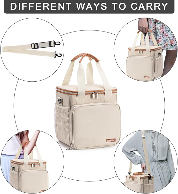 Pet Grooming Bag, Dog Grooming Supplies Organizer Tote Bag, Perfect for Pet Grooming Tool Kit Accessories-Cream