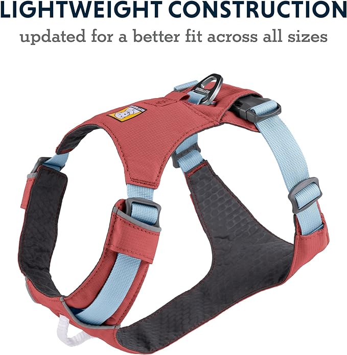 Ruffwear, Hi & Light, Everyday Lightweight Dog Harness, Trail Running, Walking, Hiking, All-Day Wear, Salmon Pink, XX-Small