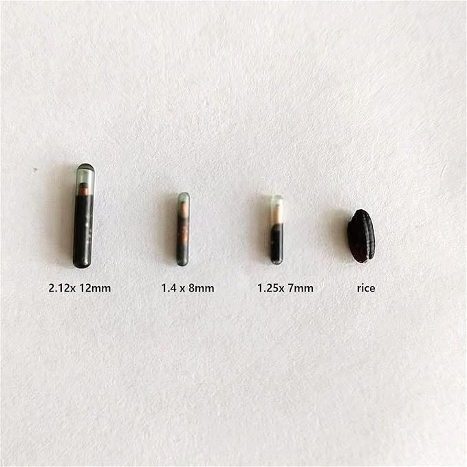 Microchip for Dogs and Cats with 15 Unique ID Numbers for Pet Identification and Registration Online (10 Pack,1.25 mm dia, 7 mm length, 16 Gauge)