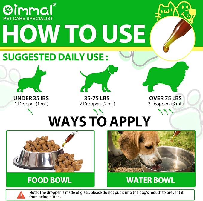 Natural Antibiotics for Dogs, Dog Antibiotics Natural Herbal Supplement, Dog Multivitamin Bacon Flavor-2 Fl Oz