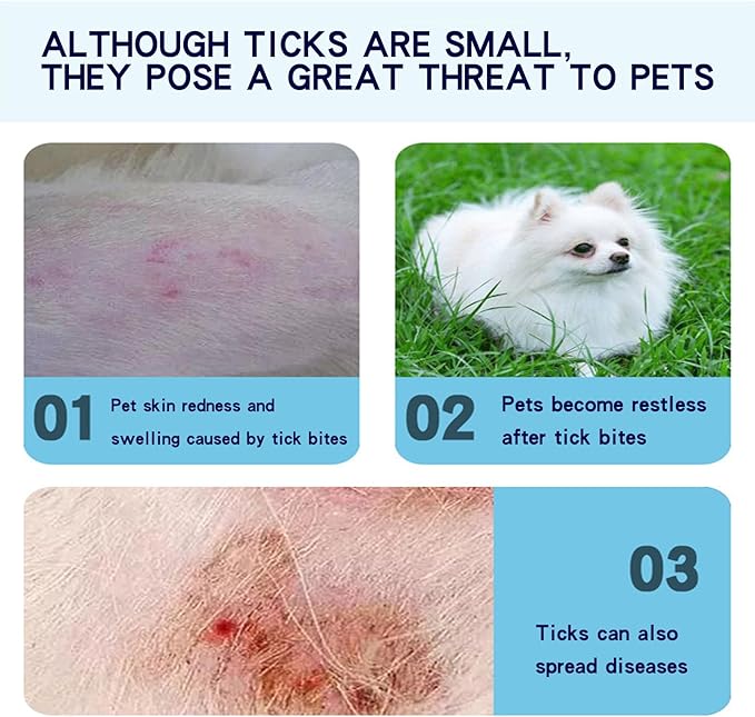 Tick Removal Tool,Tick Remover for Dogs,Pet First aid kit Ttwister Tweezers,Tick Key,Dog Hiking Camping Gear,Cat flea and tick Treatment (1 Set), Metal ash