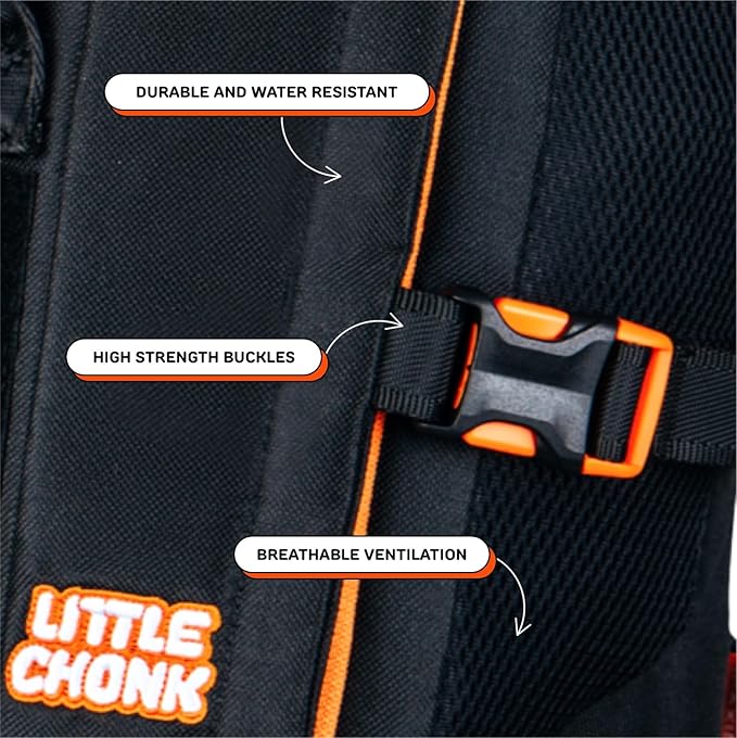 The Maxine One Dog Backpack Carrier by LITTLE CHONK | Adjustable Front Facing Bag for Travel or Hiking | Made for Pets Up to 35 lbs | Small, Bark After Dark Black