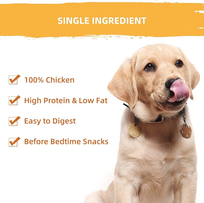 Jungle Calling Dog Treats, Chicken Chips Dog Treats, All Natural Chicken Chips for Dogs, Crunchy Chicken Jerky Dog Training Treats, Single Ingredient Dog Treats for Small, Medium & Large Dogs, 6 oz
