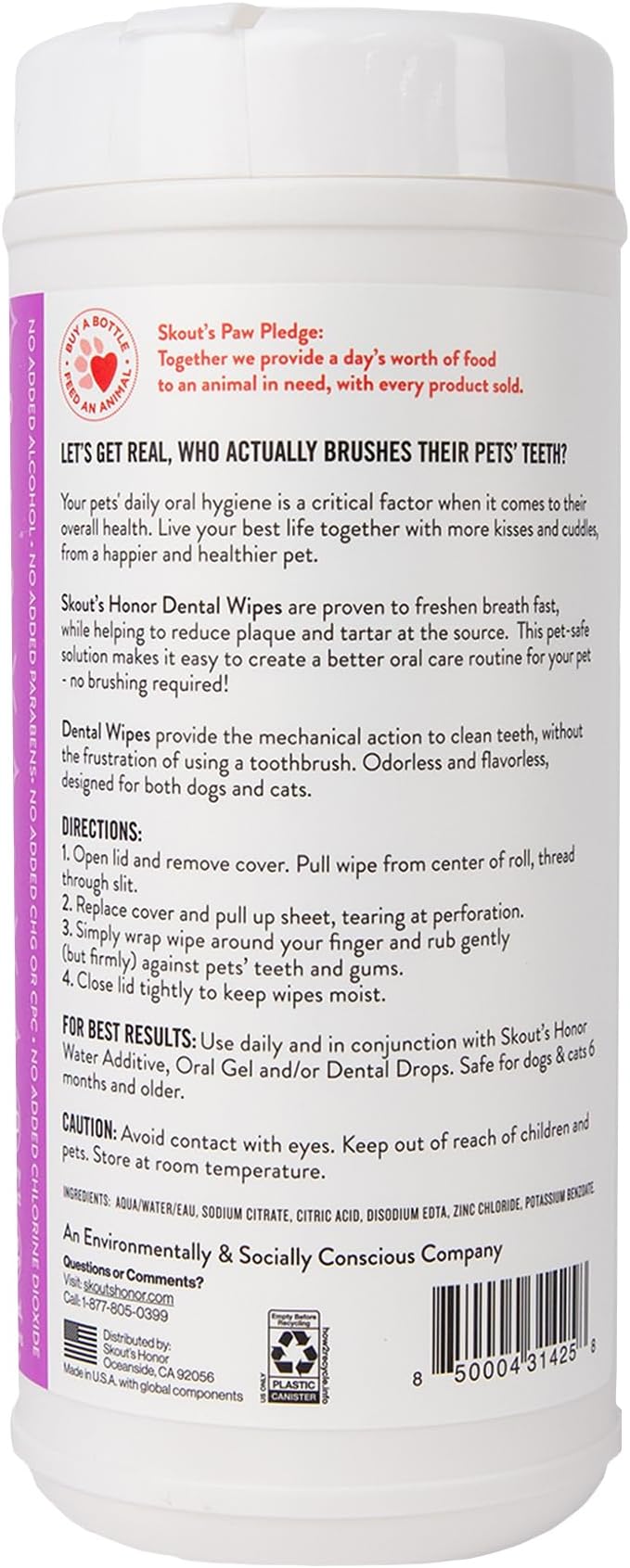 SKOUT'S HONOR: Pet Dental Wipes