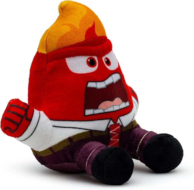 Buckle-Down Disney Dog Toy, Inside Out Anger Full Body Sitting Pose Pet Toy, Plush