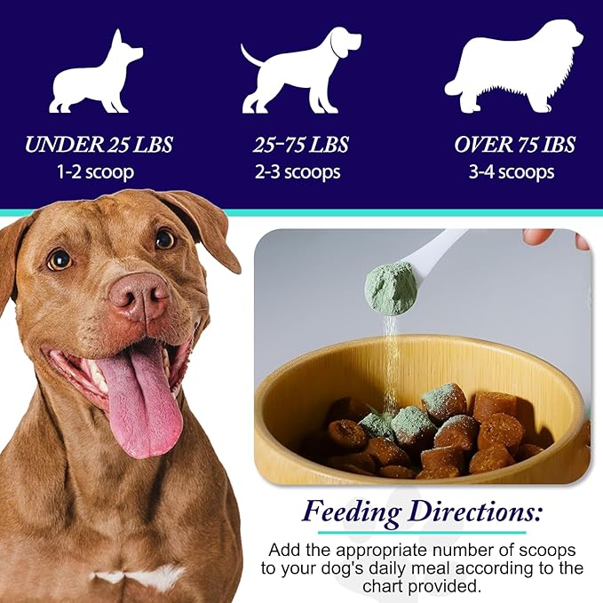 Dog Dental Powder - Dog Teeth Cleaning Powder - Dog Dental Care - Targets Tartar & Reduces Plaque & Bad Breath - Teeth Cleaning Made Easy Eliminate - Formulated for Small, Medium, Large Dogs