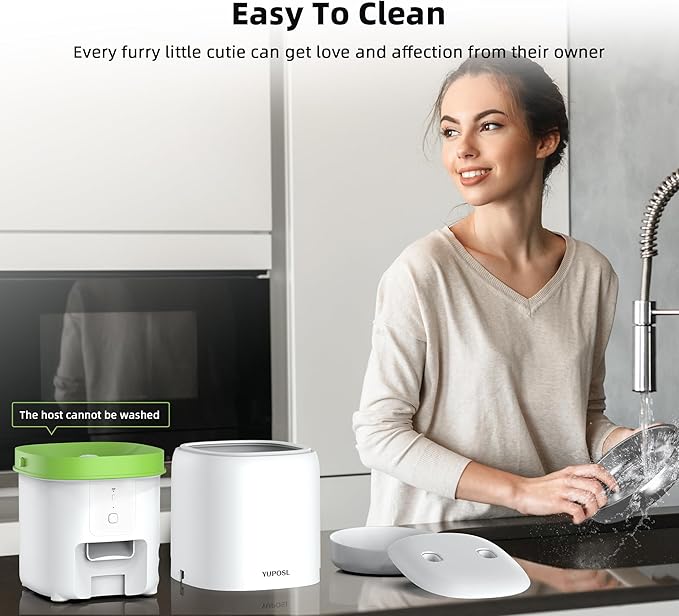 Automatic Cat Feeder WiFi - Easy to Clean 2L/4L WiFi Automatic Cat Feeder for Remote Feeding, Cat Food Dispenser with Lock Feature and Suitable Portion Size, Only 2.4GHz