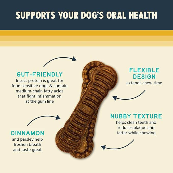 Jiminy's Dental Chews for Dogs, Cinnamon, Small, 20ct (Pack of 1)