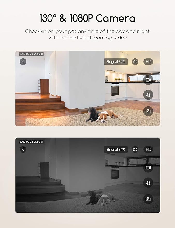 faroro Dog Camera with Treat Dispenser, 5G WiFi Pet Camera with Two Way Audio and 1080P Full HD Night Vision for Treat Tossing and Monitoring Your Pet Remotely
