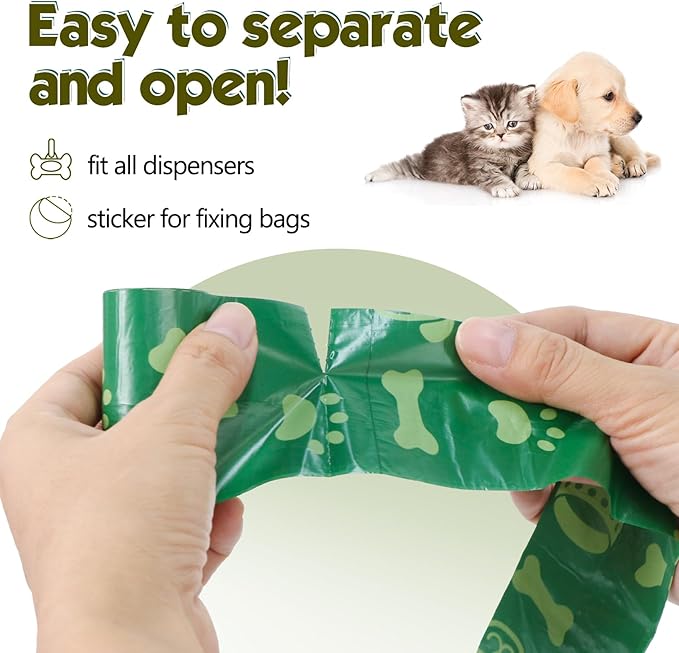 Dog Poop Bags Biodegradable Scented: Leak Proof Dog Waste Bags With 1 Dispenser, Eco-Friendly 34 Rolls Refills 25Bags/Roll Poop Bags for Dog - 850 Counts