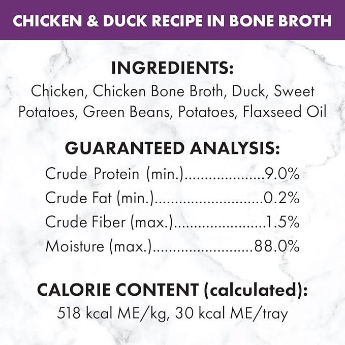 Nutro So Simple Meal Complement Wet Dog Food Chicken and Chicken & Duck Recipes in Bone Broth Variety Pack, 2 oz. Tubs, Pack of 8