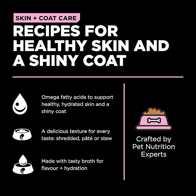 GO! SOLUTIONS Skin + Coat Care Wet Dog Food - Pollock Pâté with Grains - Complete & Balanced Nutrition for All Life Stages, 12.5 oz