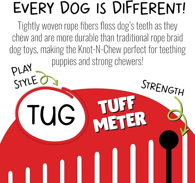 Jolly Pets Knot-N-Chew Large/X Large Gentle Tugger Rope Dog Toy