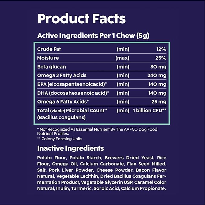 Probiotics for Dogs | Soft Dog Probiotics and Digestive Enzymes for Diarrhea, Gut Health, Itching Skin, Licking Paws | 60 Dog Probiotic Chews | Dog Health Supplies, Pet Supplies for Dogs