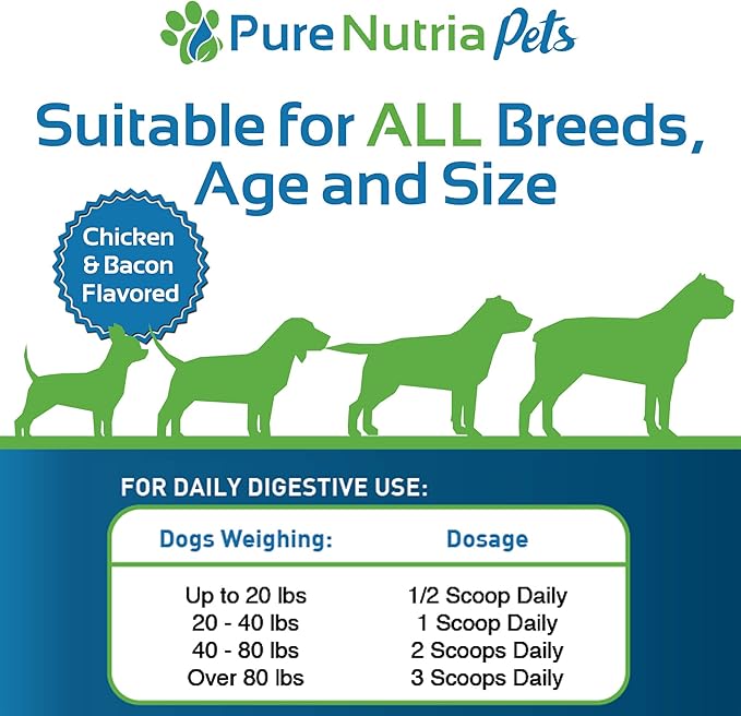 Dog Probiotics Dog Supplements - for Dog Diarrhea, Upset Stomachs, Yeast, Gas, Dog Allergy and Dog Immune System Support - Made in USA - 12 Targeted Strains 5 Billion CFU - 120 Scoops