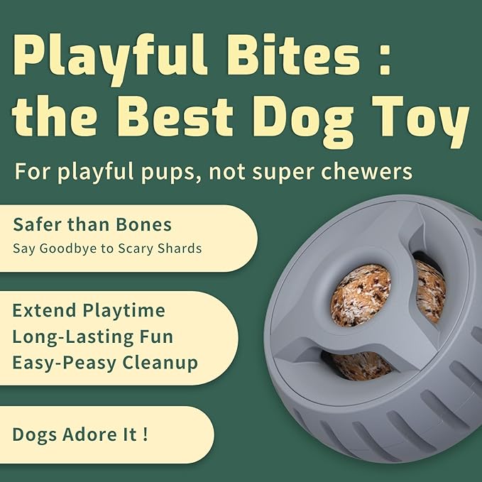 Dog Toy, Dogs Toys to Keep Them Busy, Medium Large Dogs Frozen Treat Toy Holder Treat Dispensing Refillable Homemade Freezable Dog Food, Fillable Rubber Dog Toys