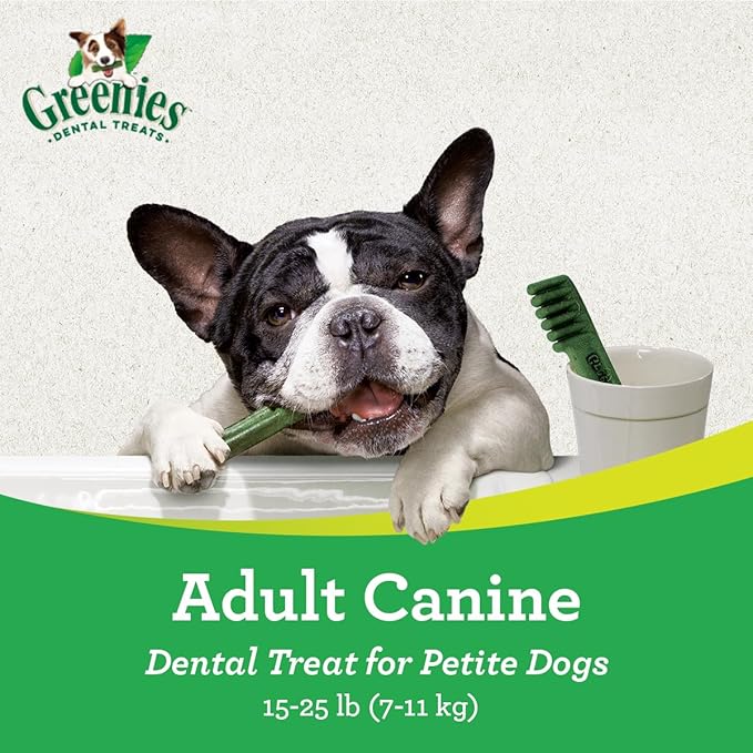 Greenies Original Petite Natural Dental Care Dog Treats, 12 oz. Pack (20 Treats)