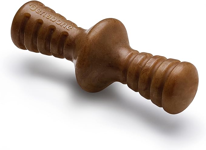 Benebone 2-Pack Maplestick/Zaggler Durable Dog Chew Toys, Real Maplewood, Real Bacon, Made in USA Small