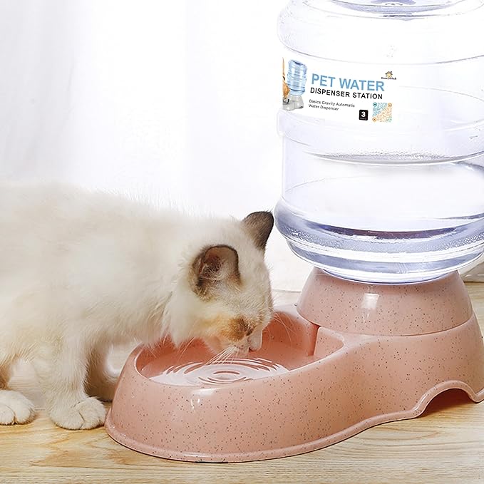 Dog Water Dispenser for Large Dogs and Cats, 1 Gallon Gravity Automatic Feeder, Cat and Dog Water Dispenser Station, Cat Water Dispenser, Large Size Dog Drinking Fountain