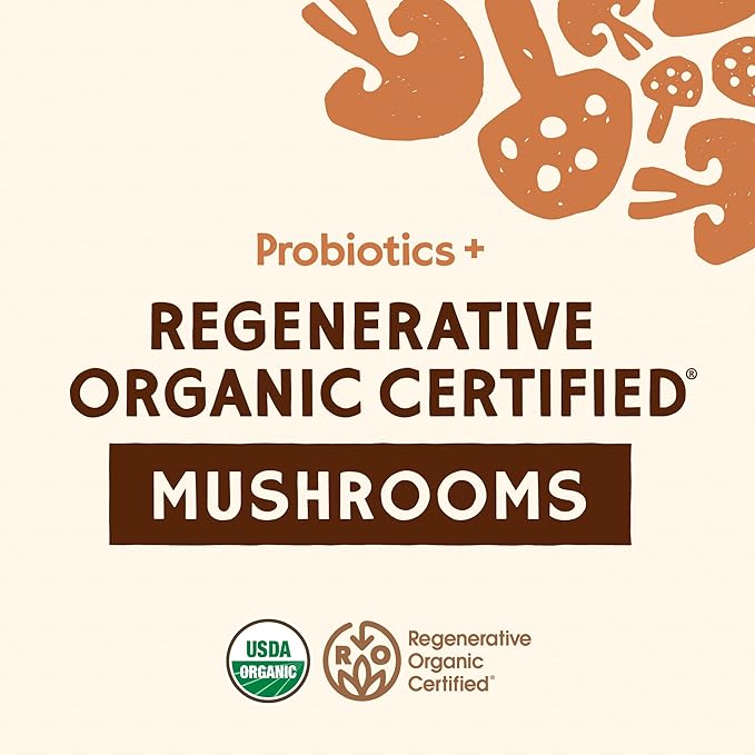 Super Blend Powder, Mushroom Mycelium and Dog Probiotic Supplement for Brain and Digestive Health Support, Lion’s Mane & Probiotic, Lion's Mane + Probiotics