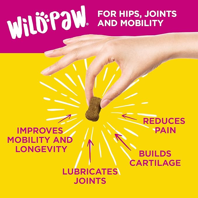WonderBites for Hips, Joints, & Mobility -90 Soft Chews- Improves Mobility, Reduces Pain - Glucosamine, MSM, Hyaluronic Acid, Hemp, Turmeric, & More – Joint Supplement for Dogs