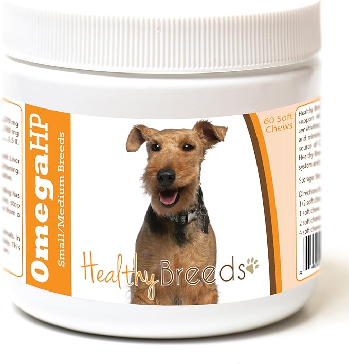 Healthy Breeds Welsh Terrier Omega HP Fatty Acid Skin and Coat Support Soft Chews 60 Count