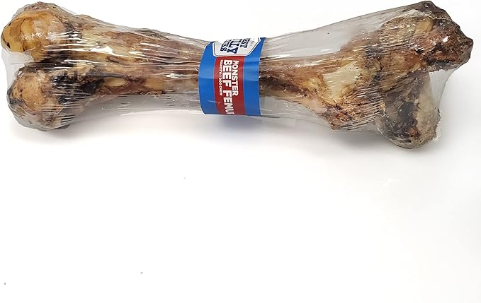 Best Bully Sticks Meaty Monster Jumbo Dog Bone - All-Natural, USA Baked Large Dog Bone Chew - Promotes Dental Health - Single-Ingredient, 100% Grass-Fed Beef Femur Bone