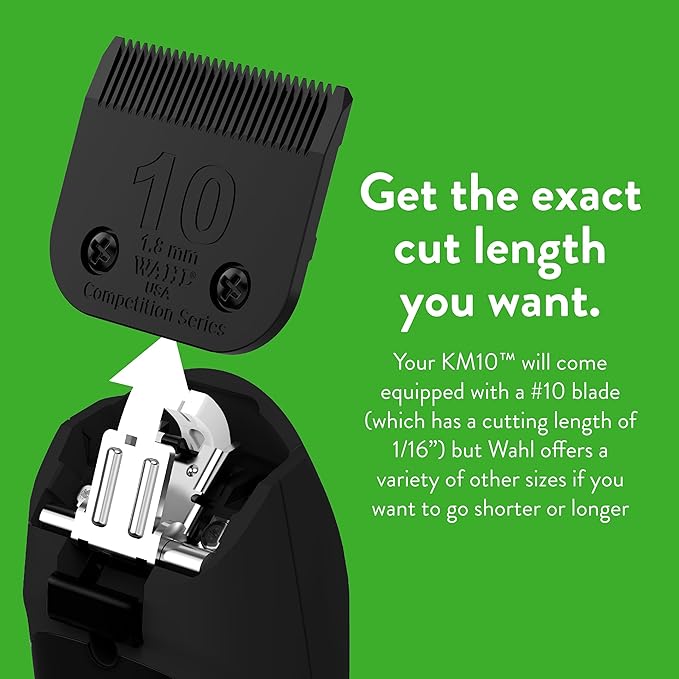 Wahl Professional Animal KM10 2-Speed Brushless Motor Pet, Dog, and Horse Clipper Kit - Black
