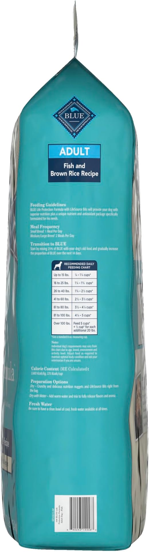 Blue Buffalo Life Protection Formula Natural Adult Dry Dog Food, Fish and Brown Rice 34-lb