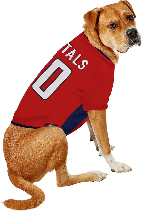 Pets First NHL Washington Capitals Jersey for Dogs & Cats, Medium. - Let Your Pet be a Real NHL Fan!