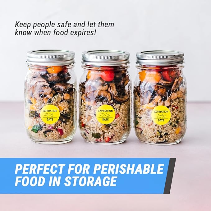 300 Labels, 1 Roll - Previously Frozen Label Stickers - 1.5 inch Round Previously Frozen Food Labels for Deli Groceries Frozen Meat Market Restaurant Frozen Meal Packing Labels - Yellow