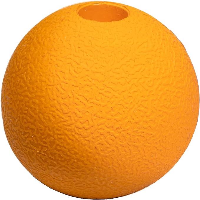 Amazon Basics Rubber Fetch Toy Dog Balls 2.5 Inch 3 Pack, Blue, Orange
