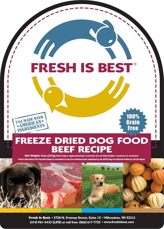 Fresh Is Best - Freeze Dried Raw Dog Food - Beef, 16 Ounces