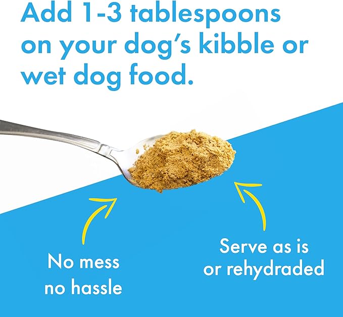 Visionary Pet Foods Gourmet Freeze Dried Meal Mixer, Dry Food Topper, High in Protein, Low Carb and Grain Free, Healthy Snack for Dogs, Chicken Flavor 6oz. Jar