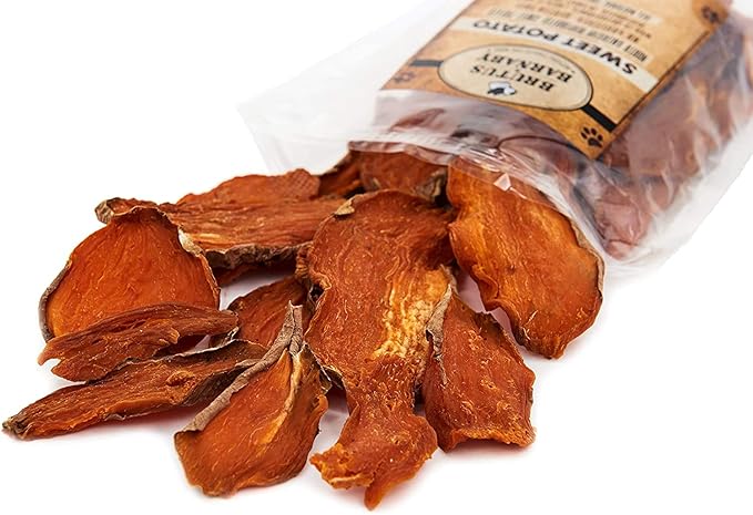 Sweet Potato Slices For Dogs - Single Ingredient Grain Free Dog Treats, Best High Anti-Oxidant Healthy 100% Natural Thick Cut Dried Sweet Potato Dog Treats With No Added Preservatives (5lb)